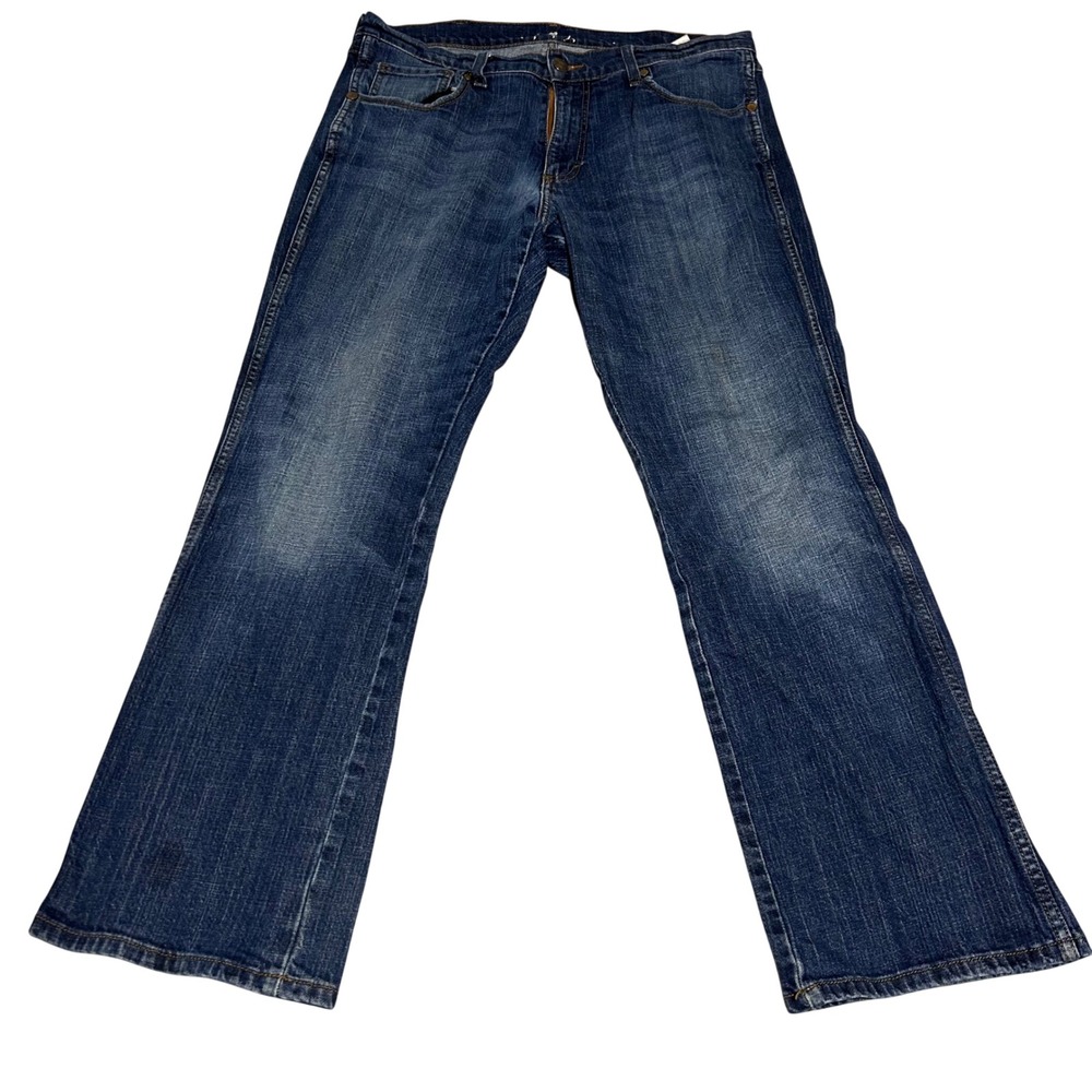 Wrangler Retro Jeans Mens 34 32 Blue Slim Boot Cut WRT20JH
